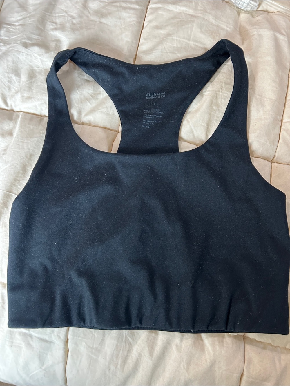 GIRLFRIEND COLLECTIVE Paloma Workout Bra Black Small